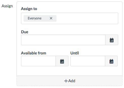 interface for locking an assignment