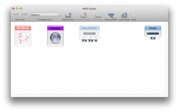 Screenshot of MIDI Studio application interface.