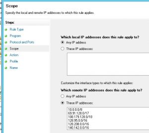 Screenshot of "Scope" step.