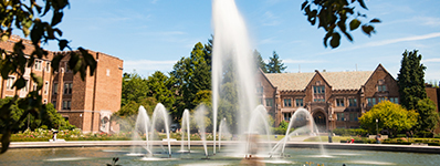 UW campus on sunny August day.