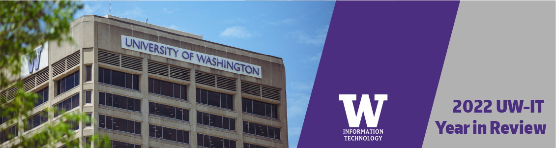 Arial view of top levels of University of Washington tower.