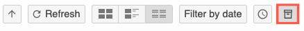 User interface of Panopto Search with file box button highlighted