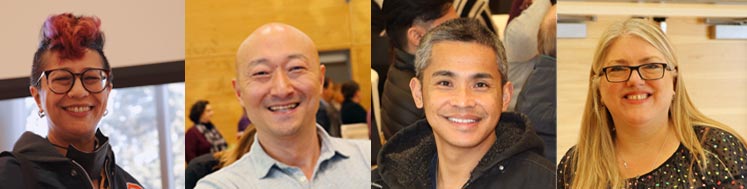 Portraits of four people who work at UW Information Technology. All of them are smiling.
